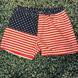 Chubbies American flag khaki shorts